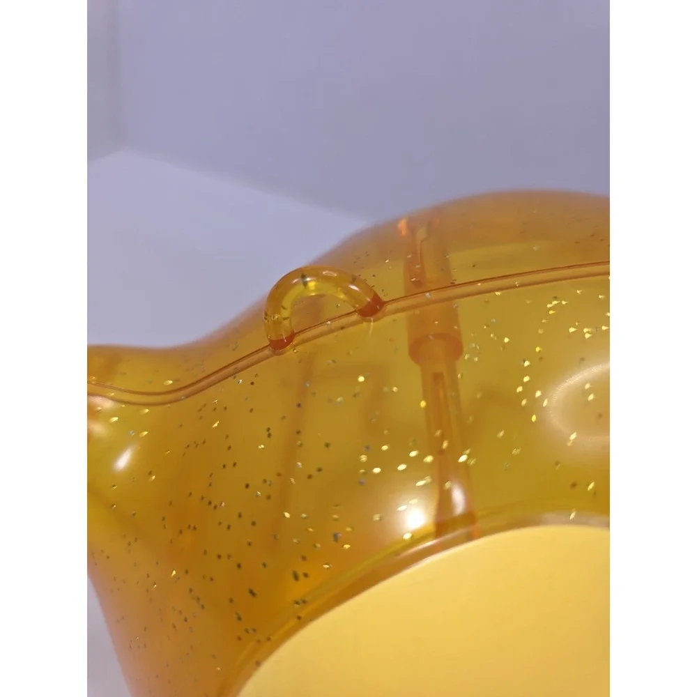 Disney WISH Star Plastic Yellow Popcorn Bucket W/ Branded Detachable Carry Strap